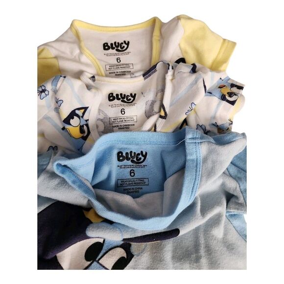 Bundle 6 Pcs Bluey Girl's Pajamas Sz 6 100% cotton - Picture 9 of 9